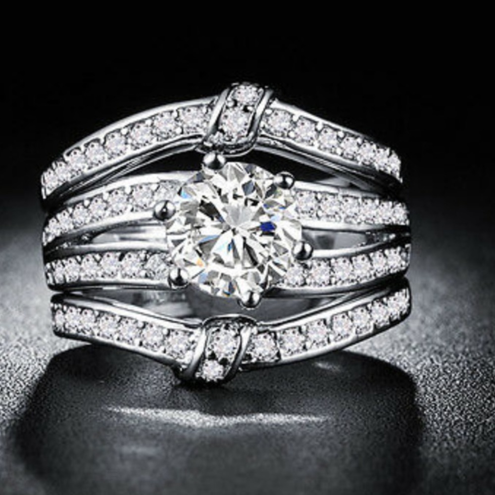 NEW Stamped 925 Silver 3 pcs set Rings